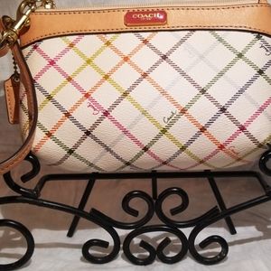 Coach cream Wristlet